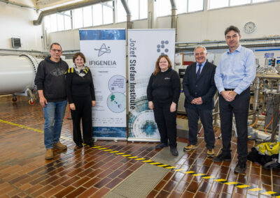 Jožef Stefan Institute team presenting the IFIGENEIA project at Open Day event (photo: Marjan Verč, 2026)