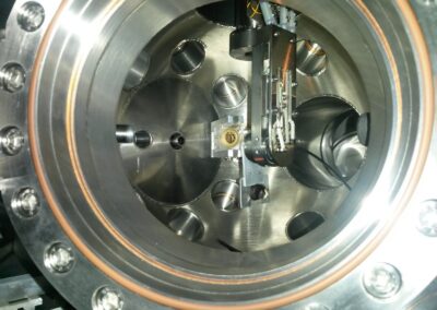 Close-up of advanced research equipment at NCSR Demokritos