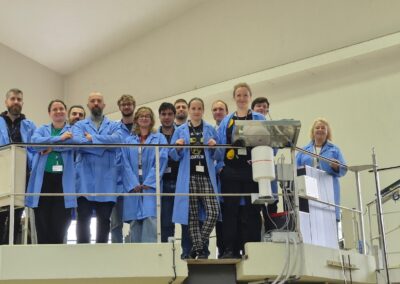 Visitors touring Jožef Stefan Institute during IFIGENEIA-related visit
