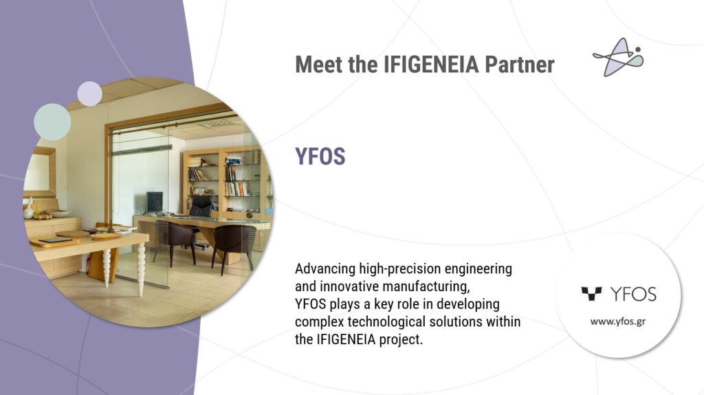 YFOS featured as an IFIGENEIA project partner with office and engineering workspace image