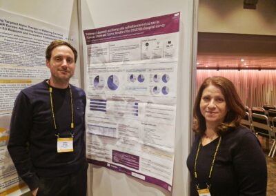 Representatives of the IFIGENEIA consortium presenting the project poster at ESRR 2026 in Bergen, Norway.